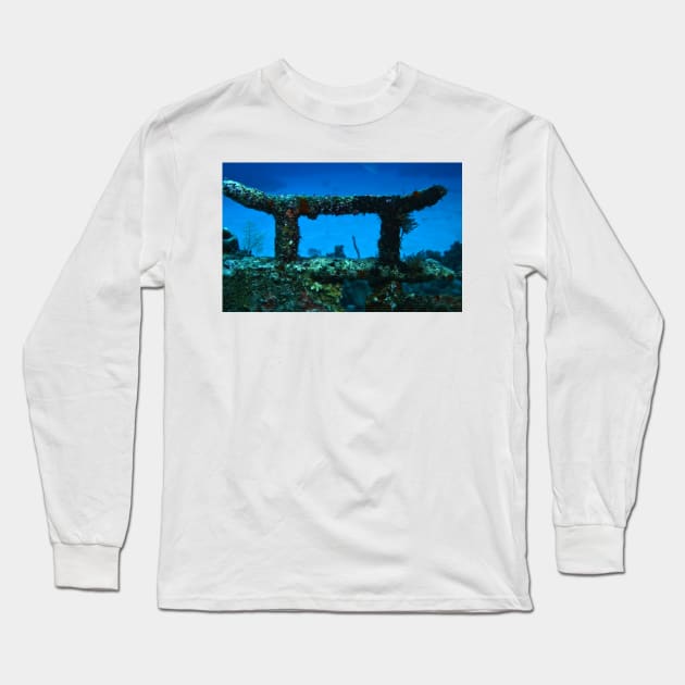 Coral Wreck Mooring Long Sleeve T-Shirt by Scubagirlamy